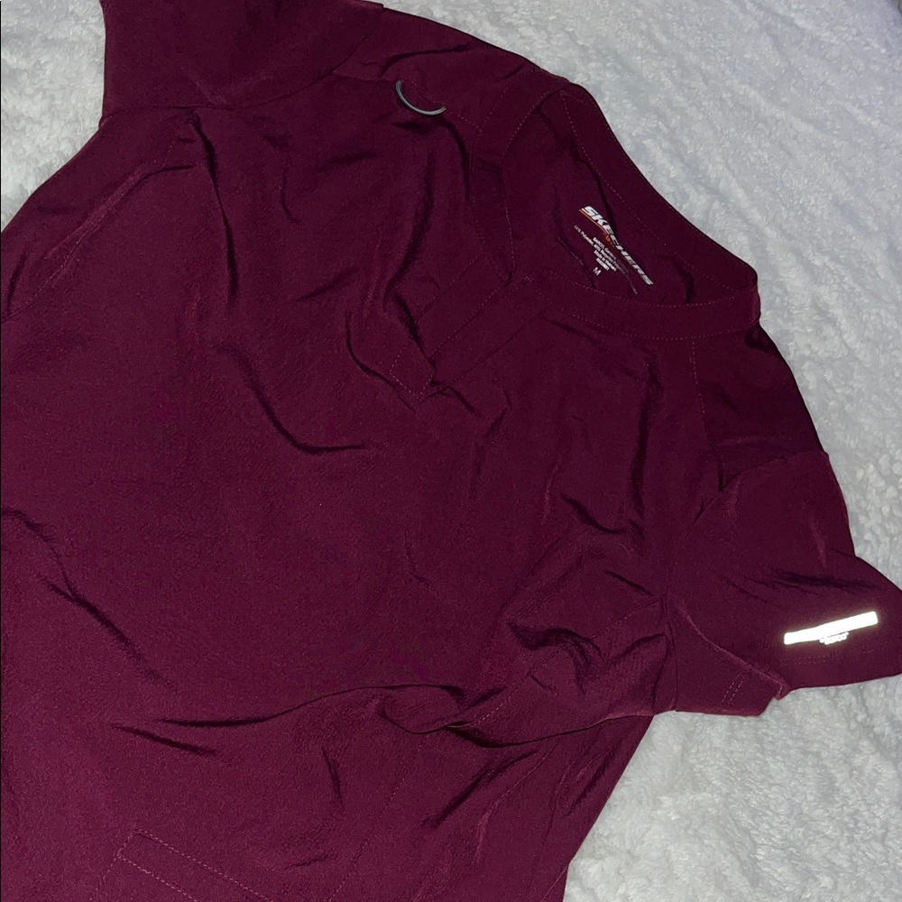 Burgundy Medical Scrubs Tops and Pants Lot Size Medium